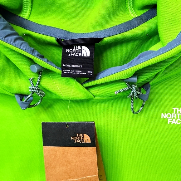 THE NORTH FACE SWEATSHIRT WITH HOODIE, LIME GREEN, EXTRA EXTRA LARGE,XXL - Picture 8 of 12